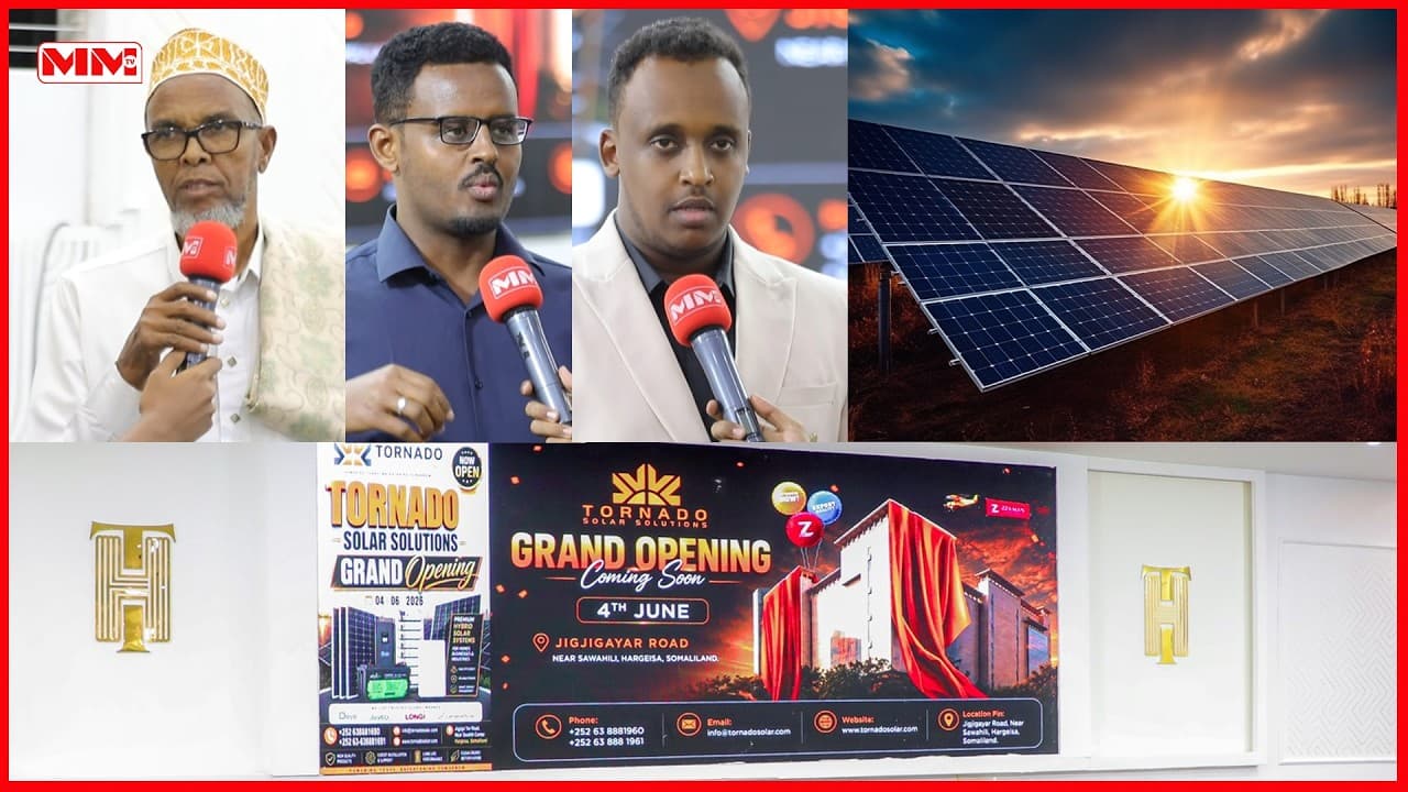 "Solarku faa'iido ayuu inoo leeyahay in aynu kaga maarano laydhka"Shirkadda Tornado Solar Soulitions