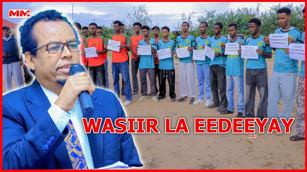 Ciyaartoy ku eedeeyay Wasiirka dib-udajinta iyo Barakacayaasha JSL inuu lunsaday Gunnadoodii.
