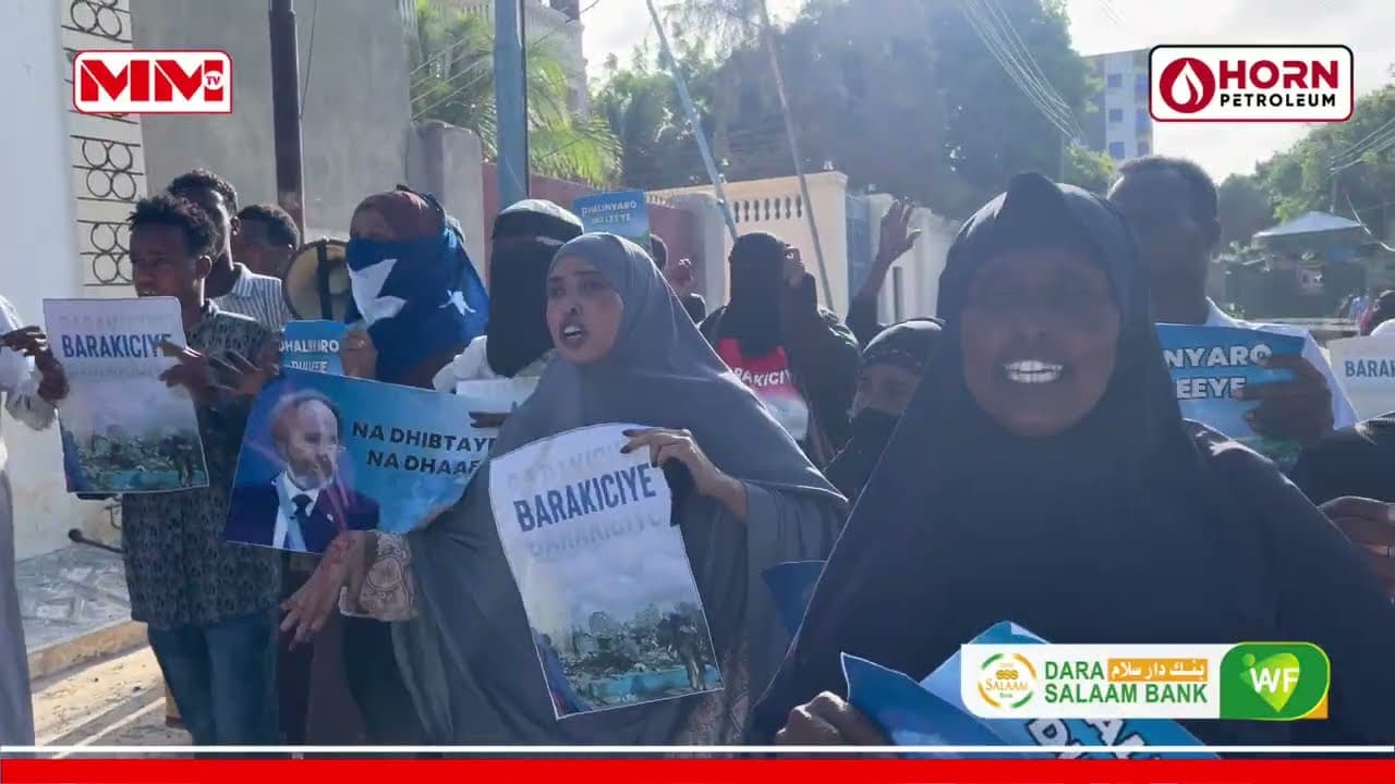 Banaanbax ka dhan ah Madaxweynaha Soomaaliya oo muqdisho ka dhacay.